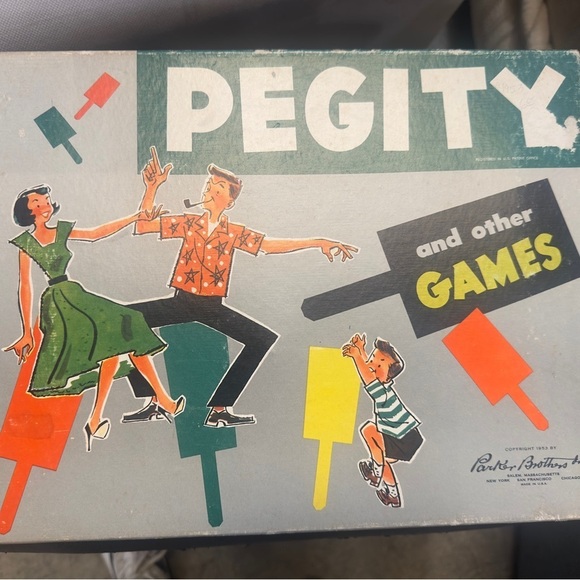 Vintage Board Game Pegity and Other Games by Parker Brothers - Picture 4 of 10